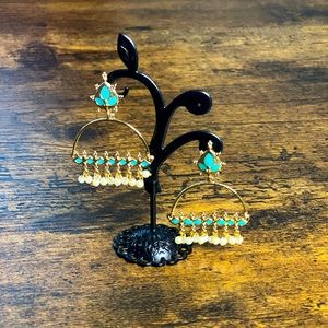 Gold Plated Antique Earrings/ Indian Fashion Jewellery